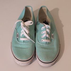 Vans Kids Mint Green Canvas Sneakers